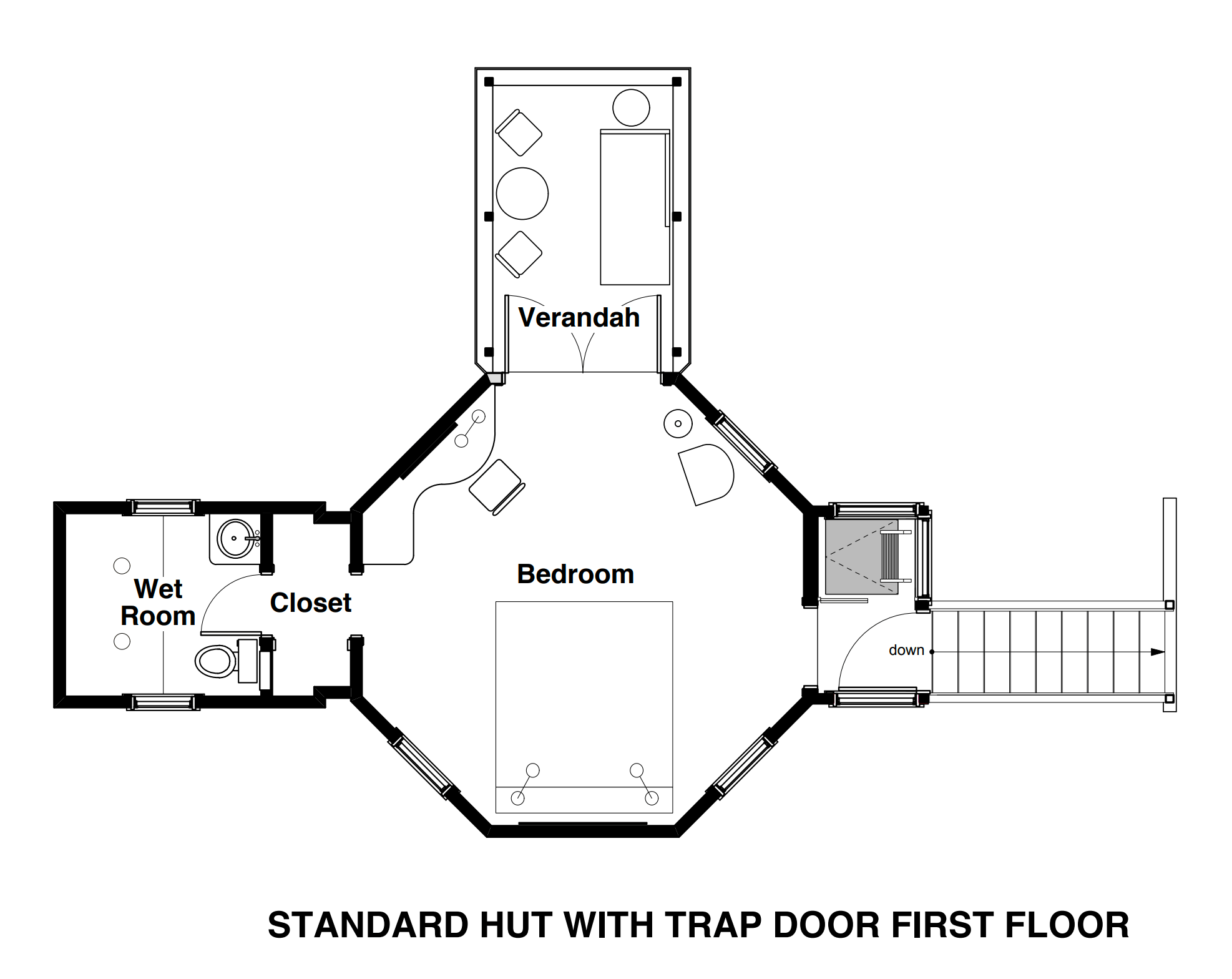 Two Bedroom Beach Hut
